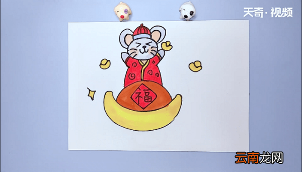 年画上的小老鼠的简笔画 年画上的小老鼠的简笔画怎么画