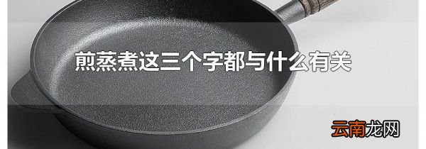 煎蒸煮这三个字都与什么有关