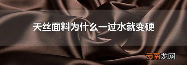 天丝面料为什么一过水就变硬