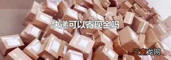 快递可以寄现金吗