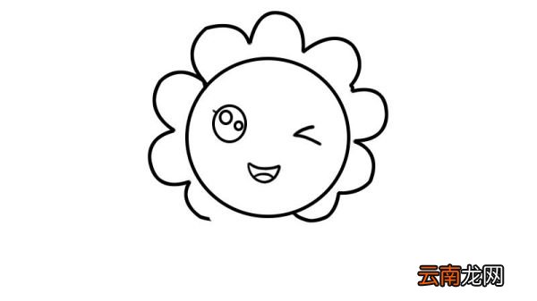 小女孩挥手简笔画