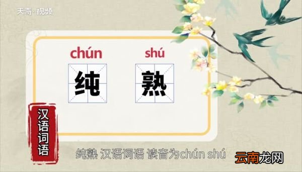 纯熟的意思 纯熟的意思是什么