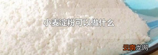小麦淀粉可以做什么