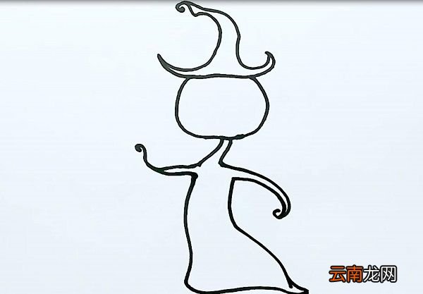 邪恶南瓜巫师简笔画 邪恶南瓜巫师的画法
