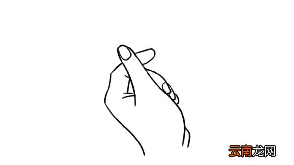 比心手势简笔画