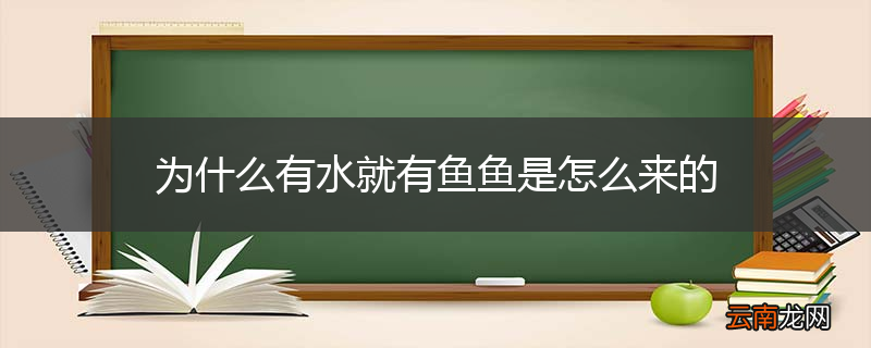 为什么有水就有鱼鱼是怎么来的