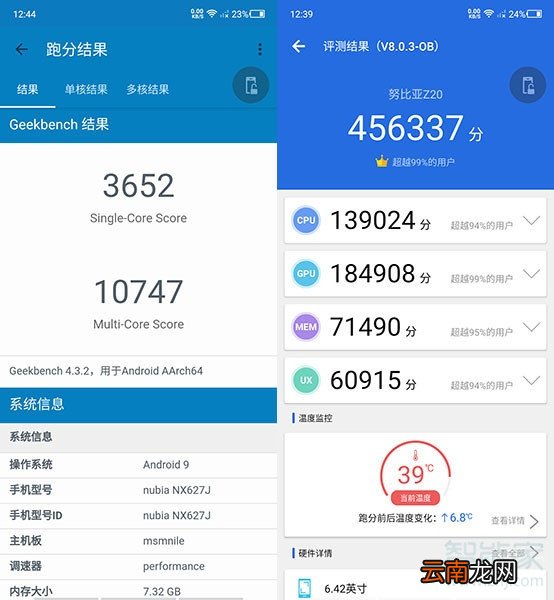 努比亚z20跑分成绩是多少