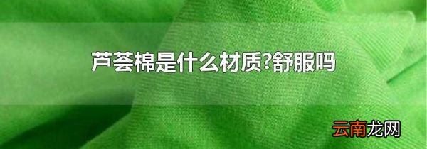 芦荟棉是什么材质?舒服吗