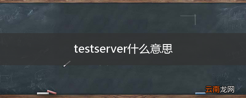 testserver什么意思