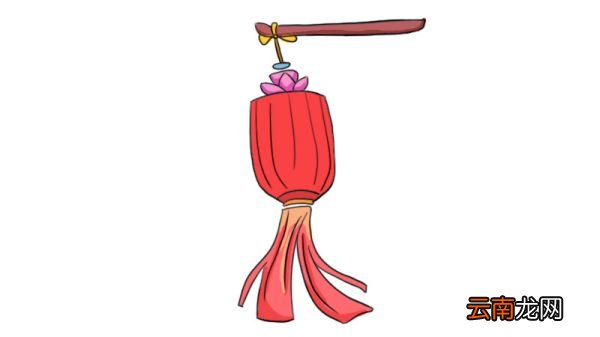 元宵节可爱灯笼简笔画
