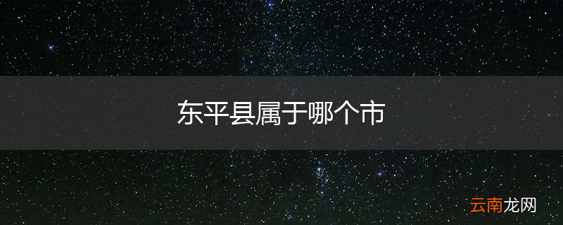 东平县属于哪个市