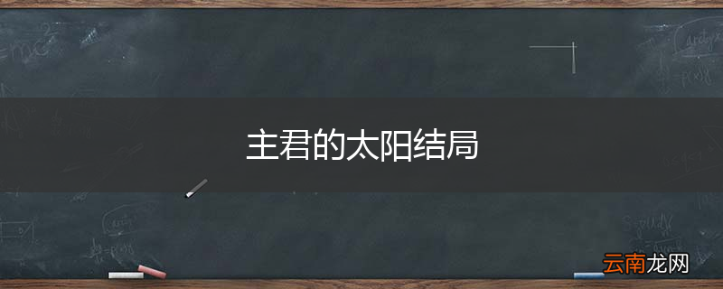 主君的太阳结局