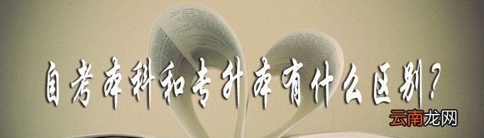 自考本科和专升本有什么区别？