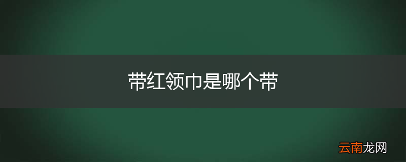 带红领巾是哪个带