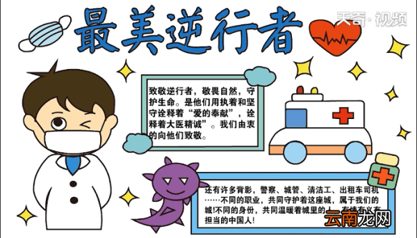 最美逆行者手抄报 最美逆行者画报