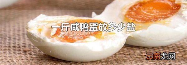 一斤咸鸭蛋放多少盐