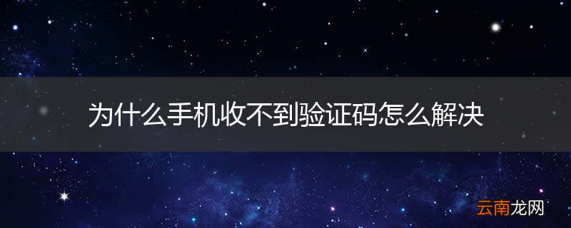 为什么手机收不到验证码怎么解决