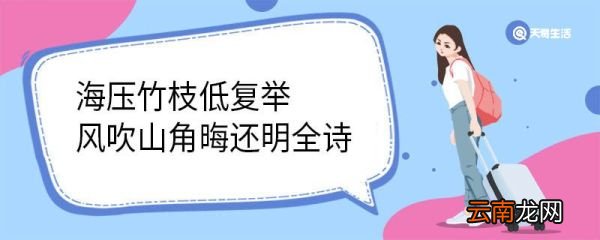 海压竹枝低复举风吹山角晦还明全诗 观雨作者