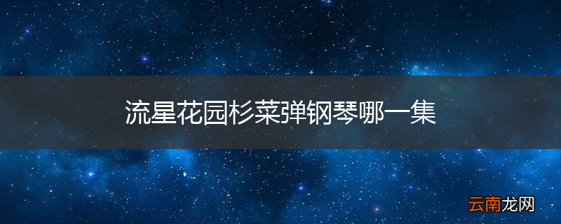 流星花园杉菜弹钢琴哪一集