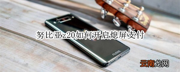 努比亚z20如何开启熄屏支付