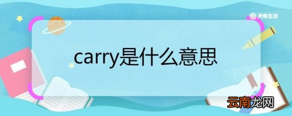 carry是什么意思 carry的意思