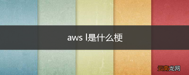 aws l是什么梗