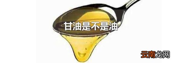 甘油是不是油