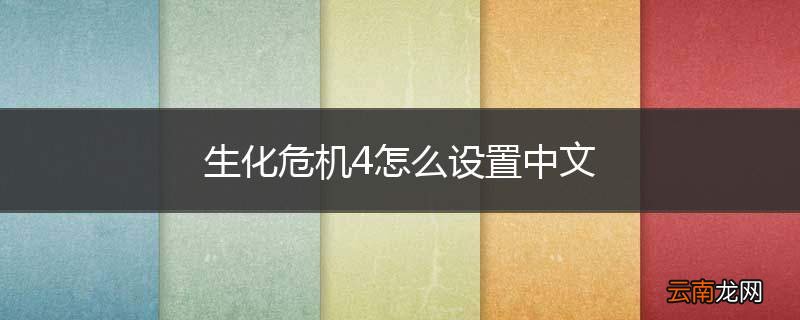 生化危机4怎么设置中文
