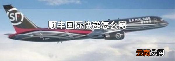 顺丰国际快递怎么寄