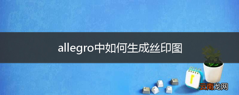 allegro中如何生成丝印图