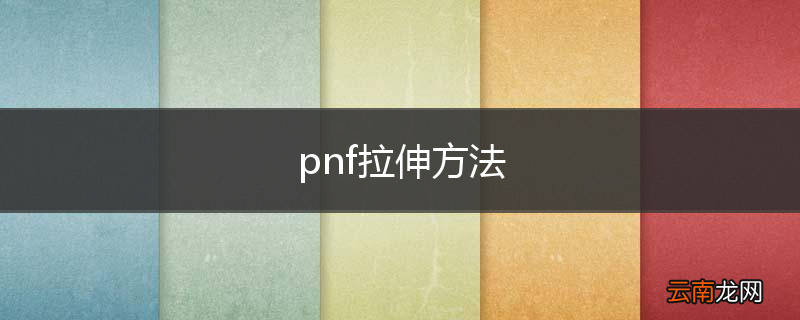pnf拉伸方法