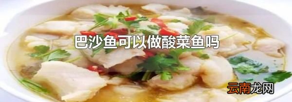 巴沙鱼可以做酸菜鱼吗