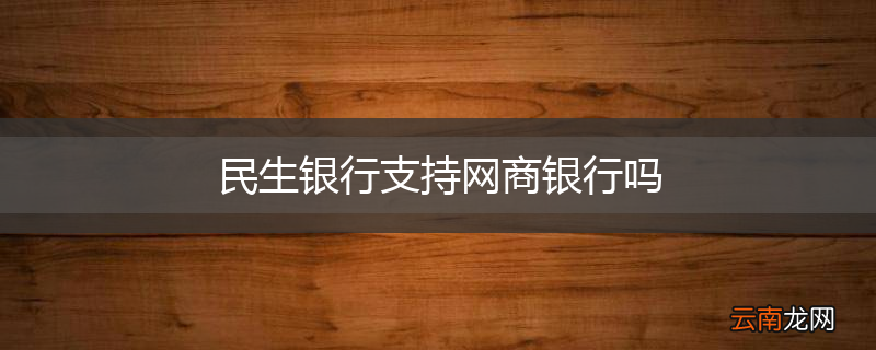 民生银行支持网商银行吗