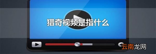 猎奇视频是指什么