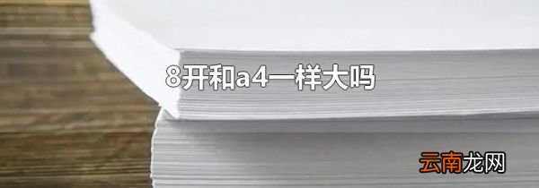 8开和a4一样大吗