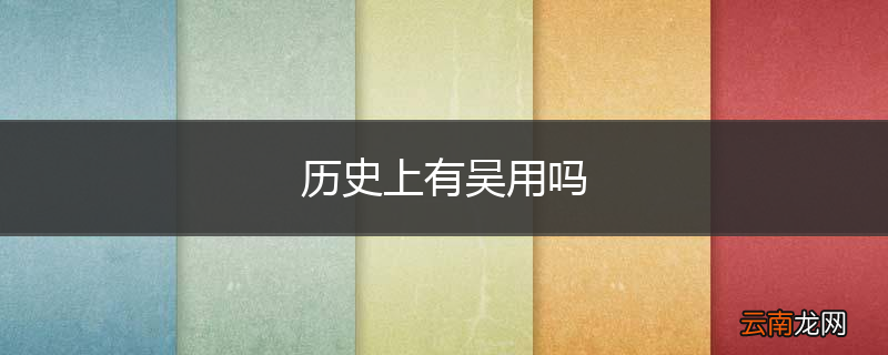 历史上有吴用吗