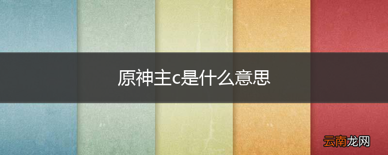 原神主c是什么意思