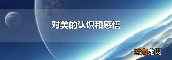 对美的认识和感悟