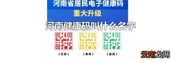 河南健康码叫什么名字