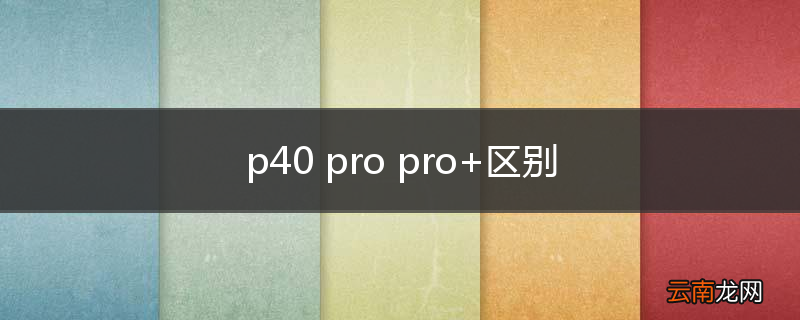 p40 pro pro+区别