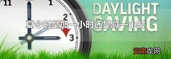 夏令时是加一小时还是减一小时