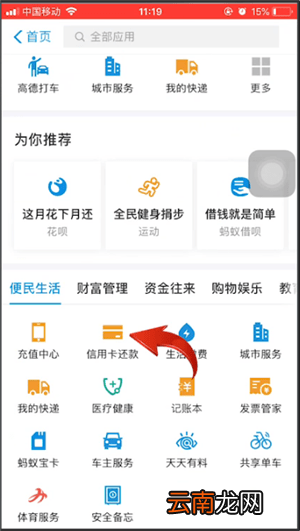 支付宝APP中将信用卡还款记录删除具体操作步骤