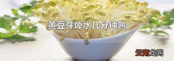 黄豆芽焯水几分钟熟