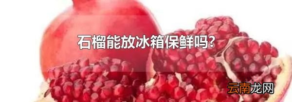 石榴能放冰箱保鲜吗?