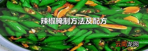 辣椒腌制方法及配方