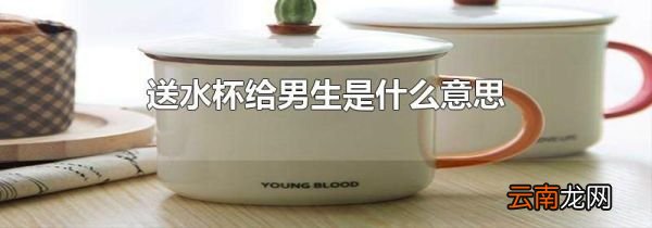 送水杯给男生是什么意思