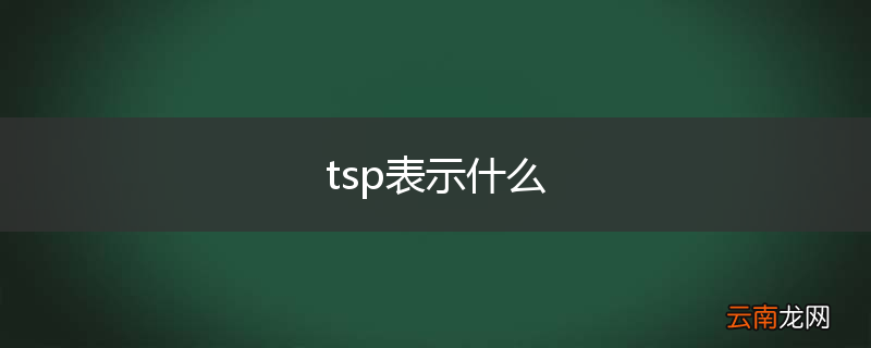 tsp表示什么