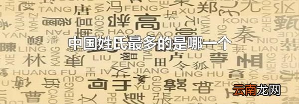 中国姓氏最多的是哪一个