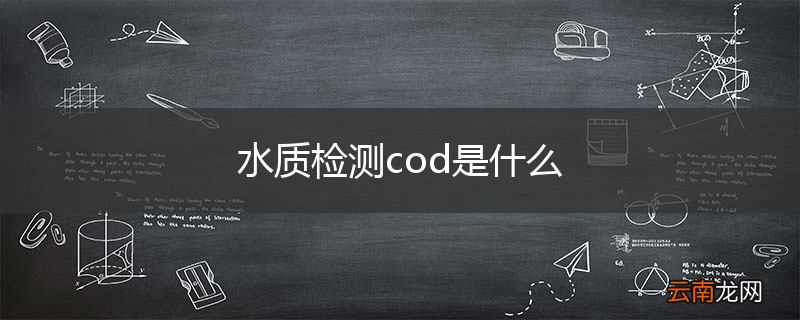 水质检测cod是什么