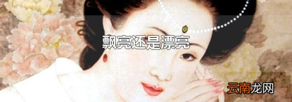 飘亮还是漂亮